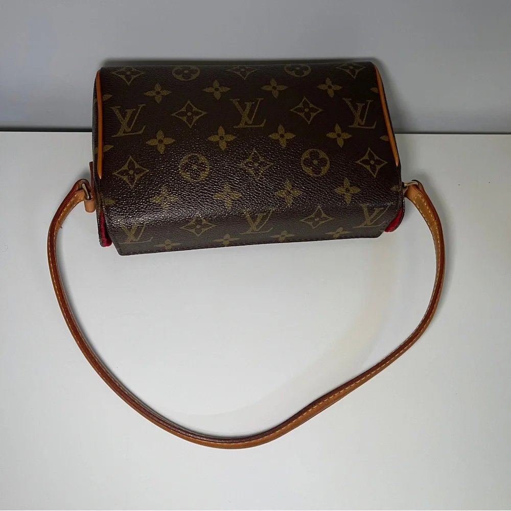 RARE Louis Vuitton Recital Monogram Pochette Shoulder Bag brown purse handbag - Picture 4 of 11